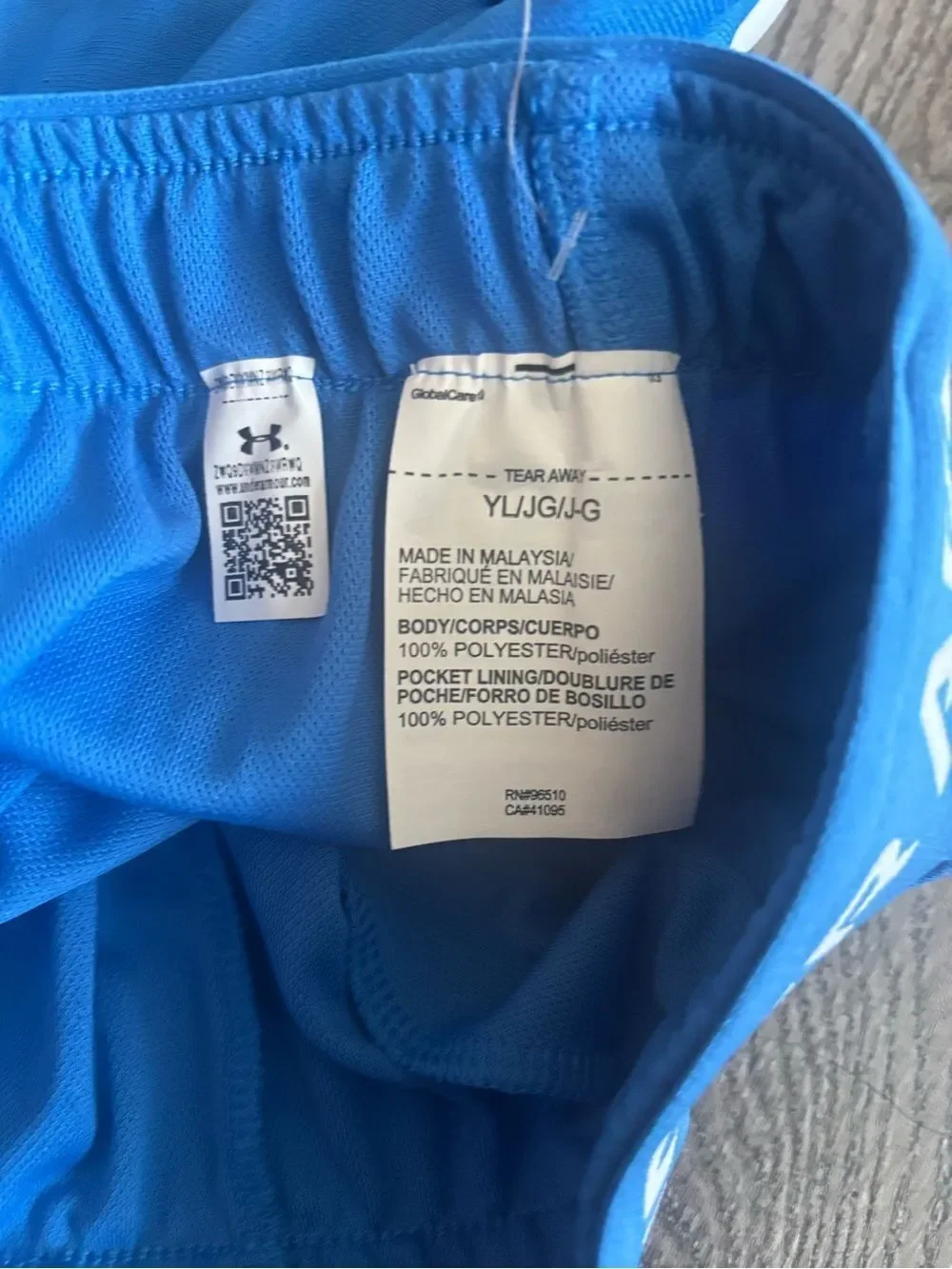 Under Armour girls Blue Performance Shorts